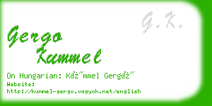 gergo kummel business card